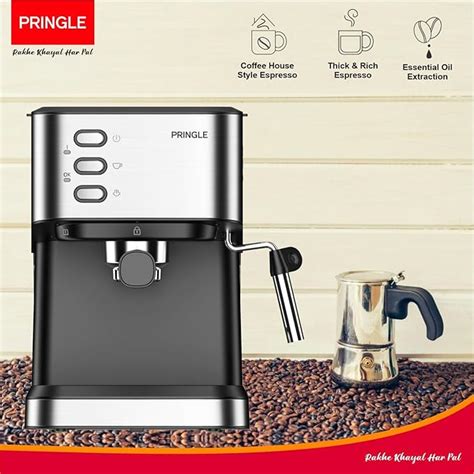 PRINGLE JAVA Espresso Coffee Maker with Double Shot System, 15 Bars, F