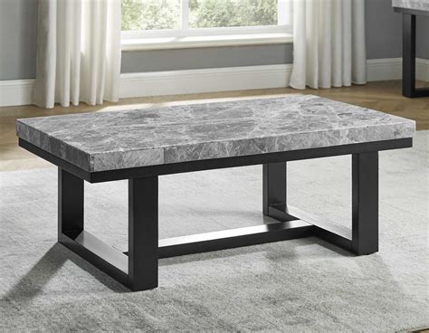 Artemis Cocktail Table, Gray Marble Top - Steve Silver Company