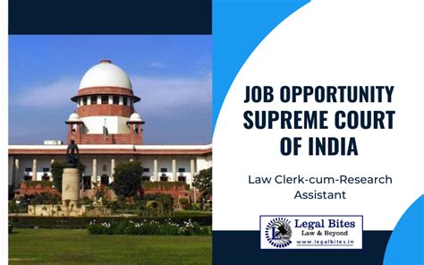 Job: Supreme Court Law Clerk-cum-Research Assistant | Stipend Rs. 65000