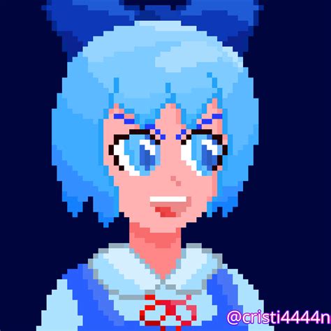 cirno pixel art : touhou