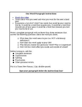 Image result for Example of One Word Paragraph