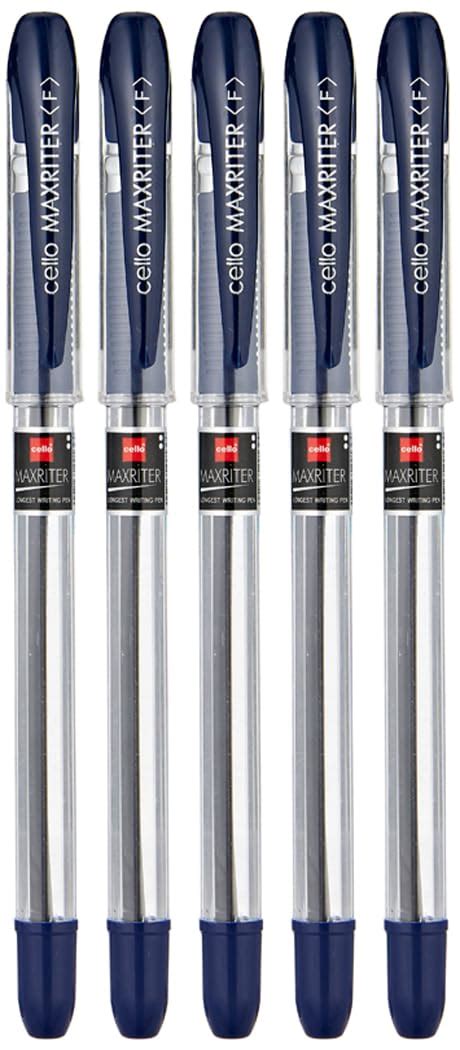 Cello Maxriter Ball Pen - Blue, Pack of 5 : Amazon.in: Office Products