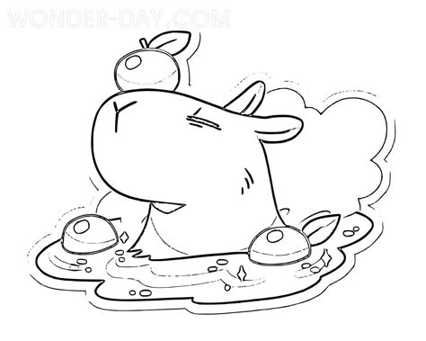 Capybara Coloring Pages For Kids