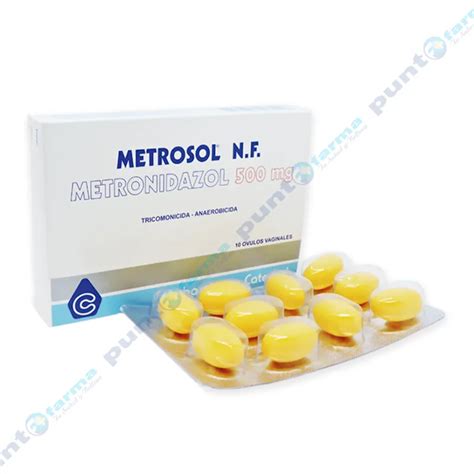 Metrosol NF Metronidazol 500 mg - Caja de 10 ovulos vaginales | Punto Farma