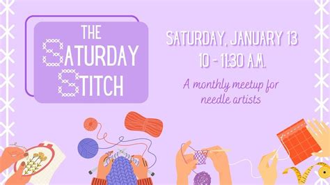 The Saturday Stitch, Petit Branch Library - Onondaga County Public ...