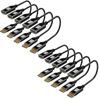 4K Display Port to HDMI Adapter 10Pack,Unidirectional DP to HDMI 2K ...