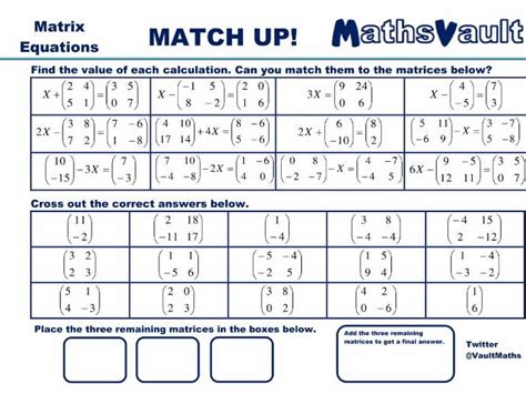 Matrix Equations Worksheet 的图像结果
