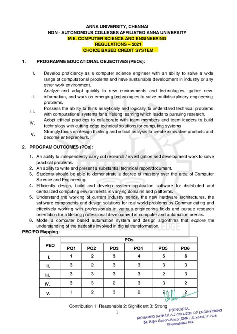 M.E. Computer Science & Engineering Syllabus (2021) - Anna University ...