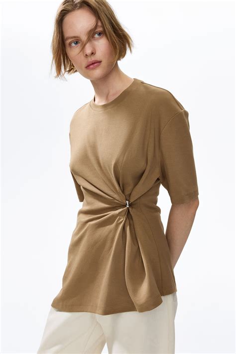Women's Mole Draped-detail asymmetric top | H&M IN