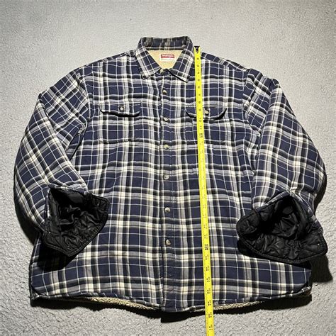 Wrangler Sherpa Lined Flannel Jacket Shacket Men’s XL… - Gem