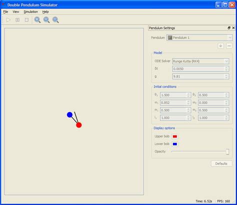 Double Pendulum Simulation 的图像结果