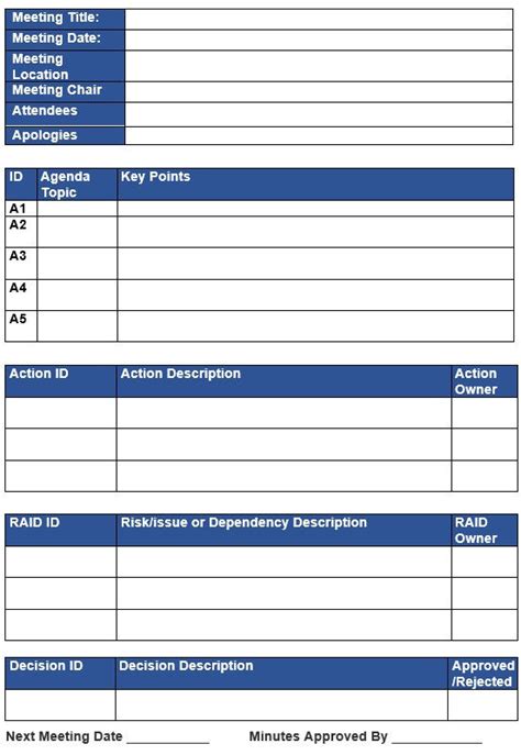 Image result for Project Manager Notes Template