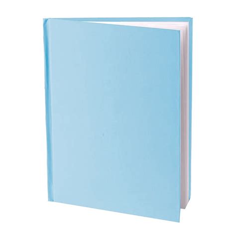 Blue Hardcover Blank Book, White Pages, 8"H x 6"W Portrait, 14 Sheets ...