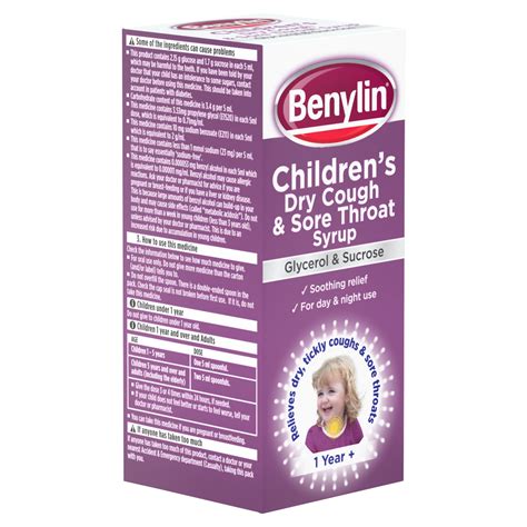 Benylin Children's Dry Cough and Sore Throat Syrup 125ml - One Stop