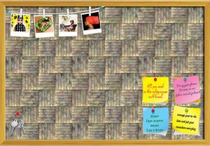 Artzfolio Tiled Art Notice Pin Board Golden Frame 30 x 20 inch (76 x 51 ...