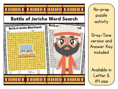 Joshua and the Battle of Jericho Word Search