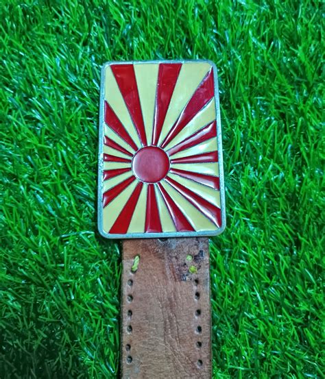 Leather JAPAN IMPERIAL FLAG RISING SUN BELT BUCKLE | Grailed