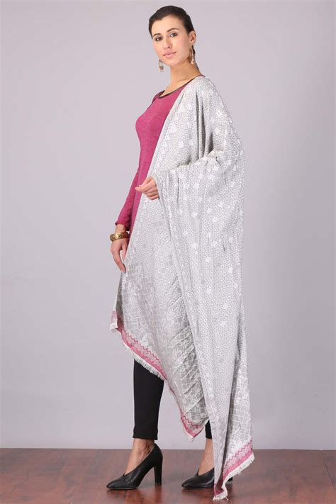 Buy Grey Printed Shawl Online for Woman | Shop for Aurelia