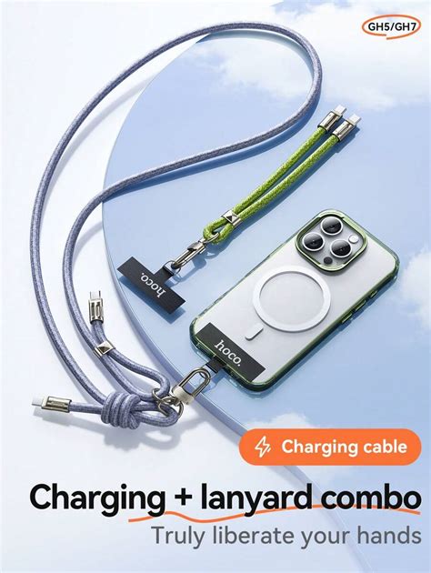 Corda de Pescoço/Pulseira para Telefone Celular HOCO 2 em 1 Ajustável ...