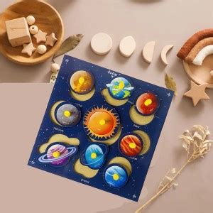Plus Shine Wooden Solar System Model Science Toys Set Montessori ...