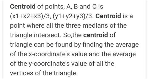 Explanation of centroid formula. - Brainly.in