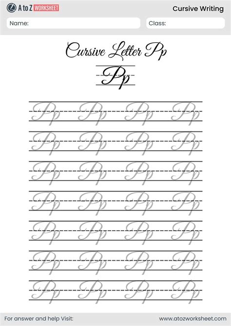 25+ Cursive Writing A to Z Worksheets - Free Printable PDF for Kids - A to Z Worksheet