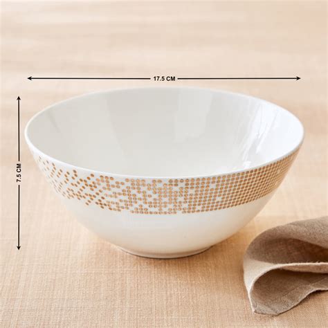 Buy Altius Modern Radiance Bone China Printed Cereal Bowl - 800ml from ...