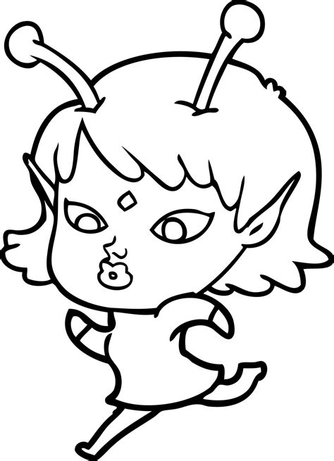Alien Cartoon Line Art 的图像结果