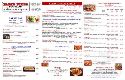 Papa's Pizza Parlor Corvallis