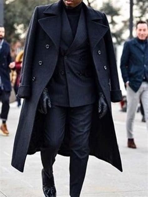 Long Black Trench Coat For Men