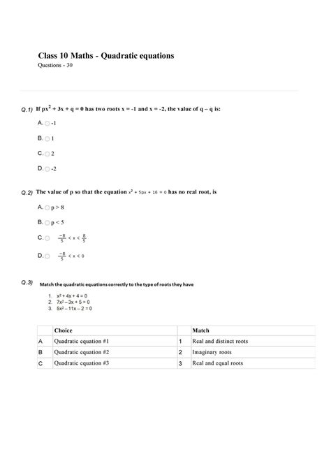 Maths Olympiad Class 10 - Sample question paper 12 | Olympiad tester