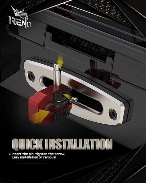 Buy RENO Winch Shackle Connector, Flat Towing Hook Mount with Iron Pin ...
