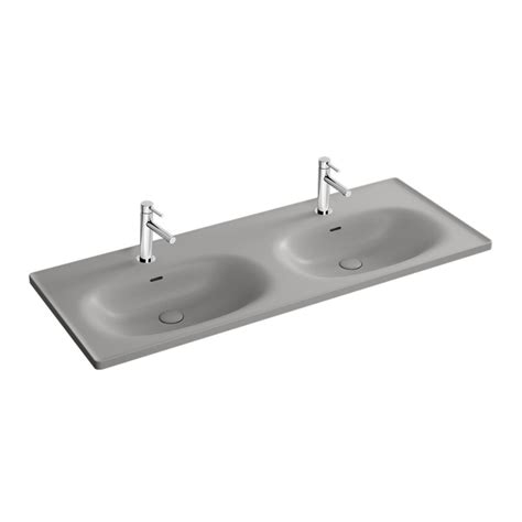 BIM objects - Free download! Wash Basin - Counter Top - Two bowls 130cm ...