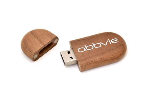 Oval Wooden USB Key - WU2 - USB Canada