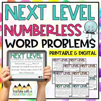 Image result for Number Less Word Problems Worksheet