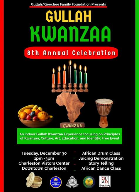 8th Annual Gullah Kwanzaa Celebration, Charleston Visitor Center, 30 ...