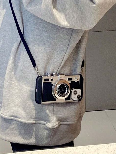 1pc Vintage 3D Camera Design Anti-Drop Crossbody Neck Strap TPU+PC ...
