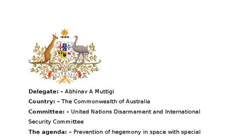DMUN 2024-25 Posstion Paper - Delegate: - Abhinav A Muttigi Country ...