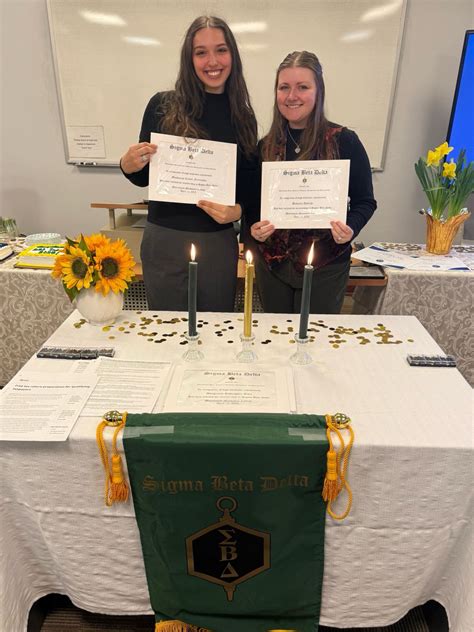 Honored to be inducted into Sigma Beta Delta during Honors Day at ...