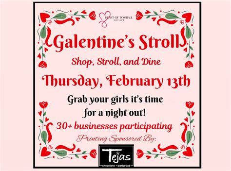 Galentine’s Sip & Stroll , Downtown Tomball, 13 February 2025 | AllEvents