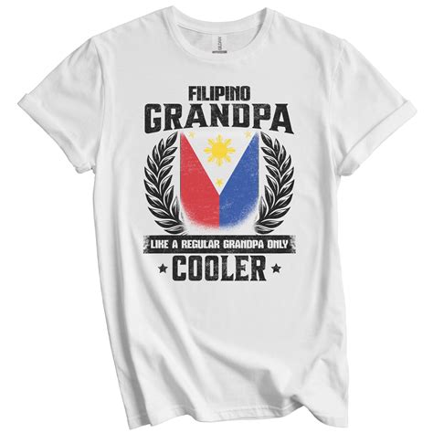 Filipino Grandpa Funny Philippines Flag Grandfather Grandparents Day T ...