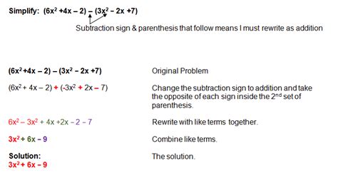 Image result for Subtracting Polynomials Examples