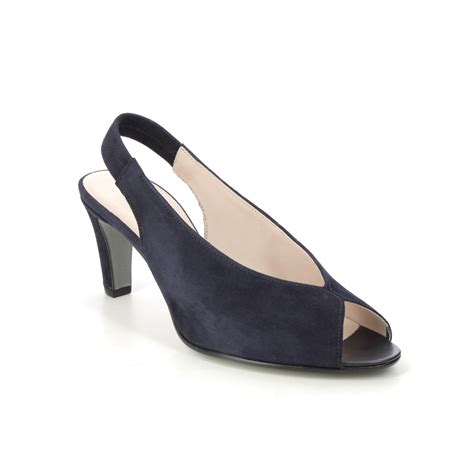 Gabor Eternity Navy suede Womens Slingback Shoes 21.800.16