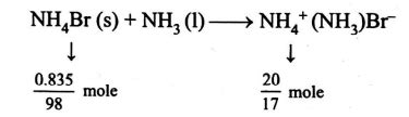 The thermal effect of reaction in liquid NH 3 at -33° C were measured ...