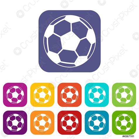 Soccer ball icons set - stock vector 4367101 | Crushpixel