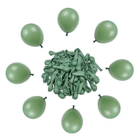Buy Janinus Sage Green Balloons 5 Inches 50 PCS Olive Green Party ...