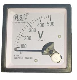 Rashri Black & White Color Analog Voltmeter 0-500V Panel : Amazon.in ...