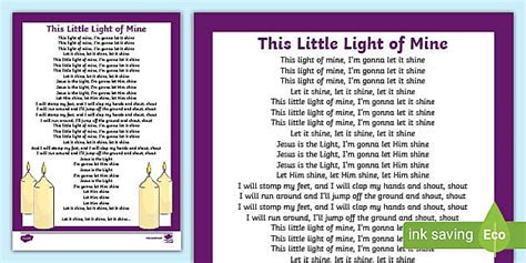 This Little Light of Mine Hymn | CfE Primary Resources