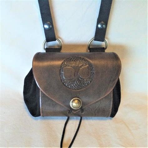 Celtic Leather Craft Belt Pouch - wide - Tree Of Life Belt Pouch - wide ...