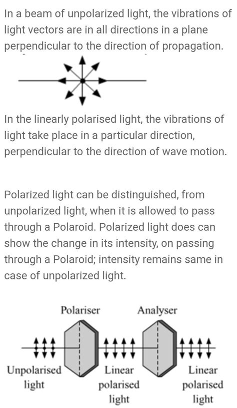 How can one distinguish between an unpolarised and linearly polarised ...